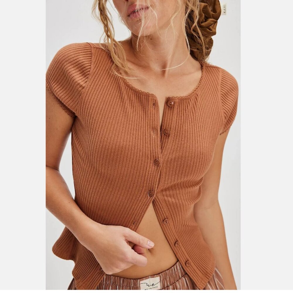 FREE PEOPLE Most Wanted Cardi TERRACOTTA NWT